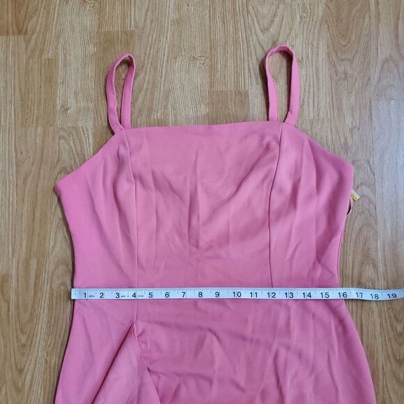 Bebe Coral Cascading Ruffle Front Tank Dress size 12- NEW - Picture 8 of 11